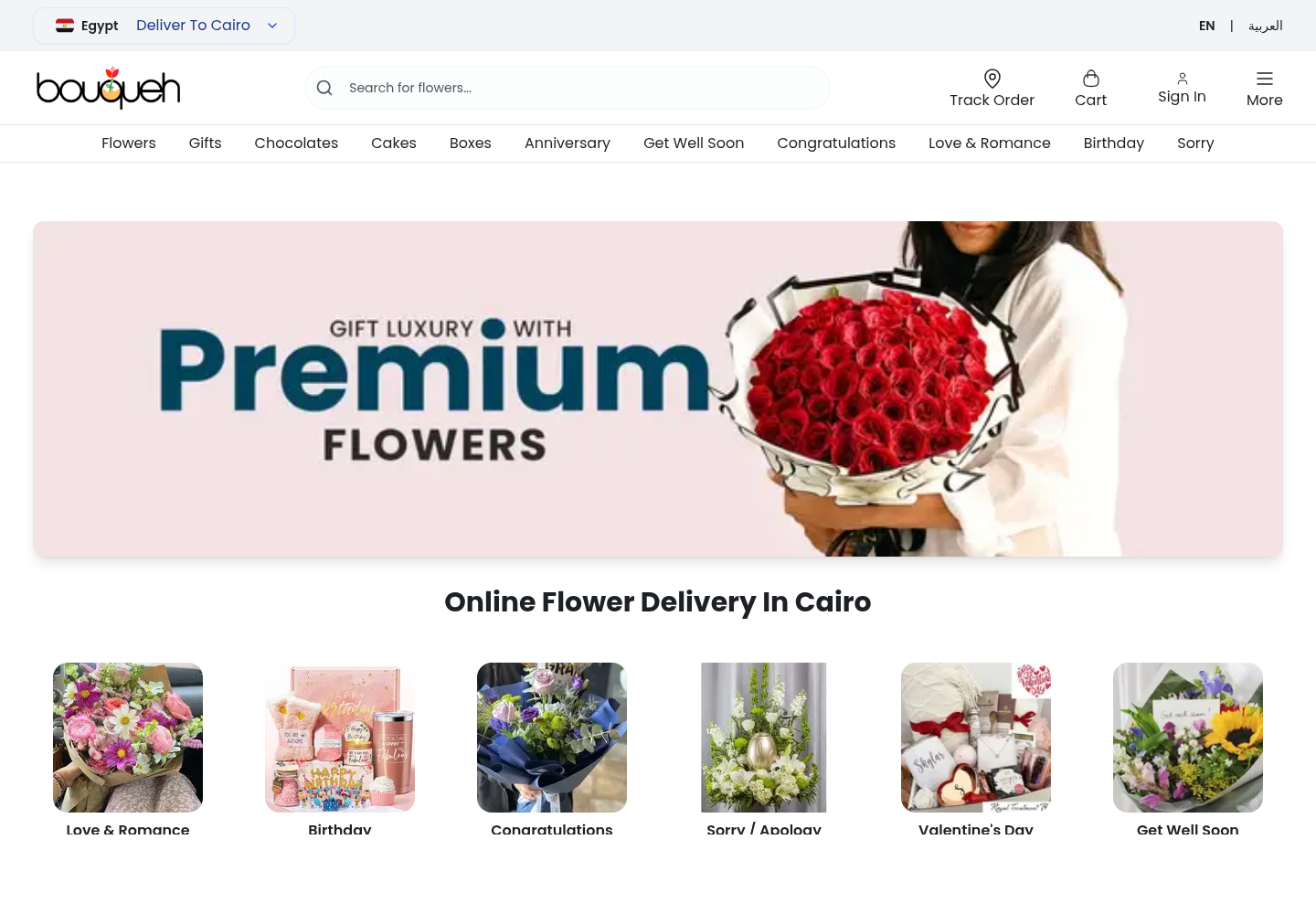 Bouqueh, premium online flower delivery website case