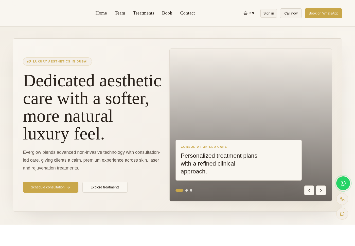 Everglow Aesthetic Clinic Dubai website case
